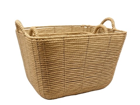 Custom-made Rounded-Corner Twisted Resin Baskets Set